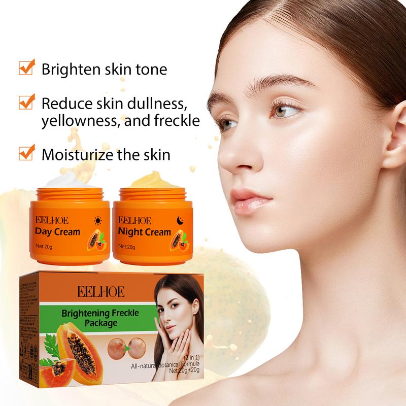 Papaya whitening freckle cream fade freckles dark spots brightening and moisturizing skin morning and night cream Facial Skincare