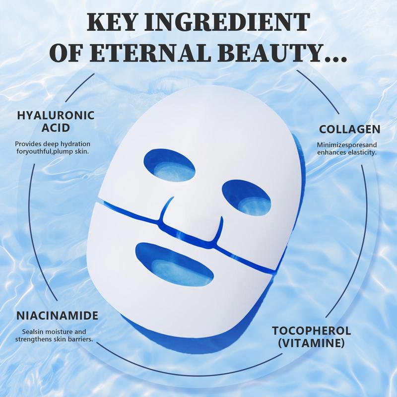 Collagen Facial Mask,The Real Collagen 2,160,000ppb ,Deep Moisturizing,Lifting and Firming Facial Mask,Hydrating Face Skin Care Mask, Facecare Product for Women & Men