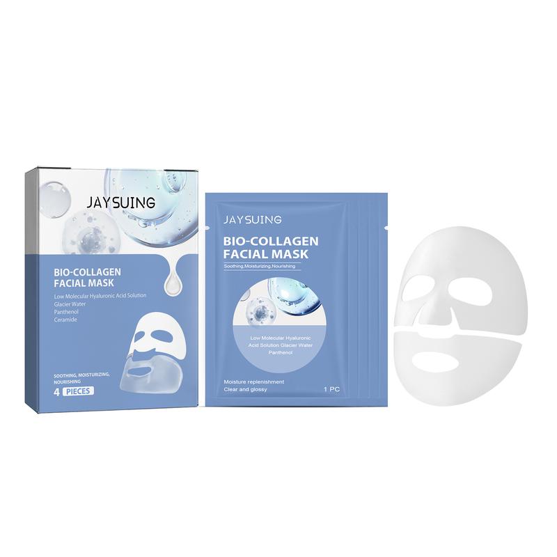 Moisturizing mask, collagen moisturizing mask, 4 PCS box, moisturizing and firming face    Facial masks, Nourishing facial care products, daily use for women and men,