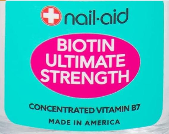 Nail-Aid Biotin Ultimate Strength - Nail Treatment & Strengthener - Clear, 0.55 Fl Oz (08873) Nail Care Nail Polish Peeling Nail Art