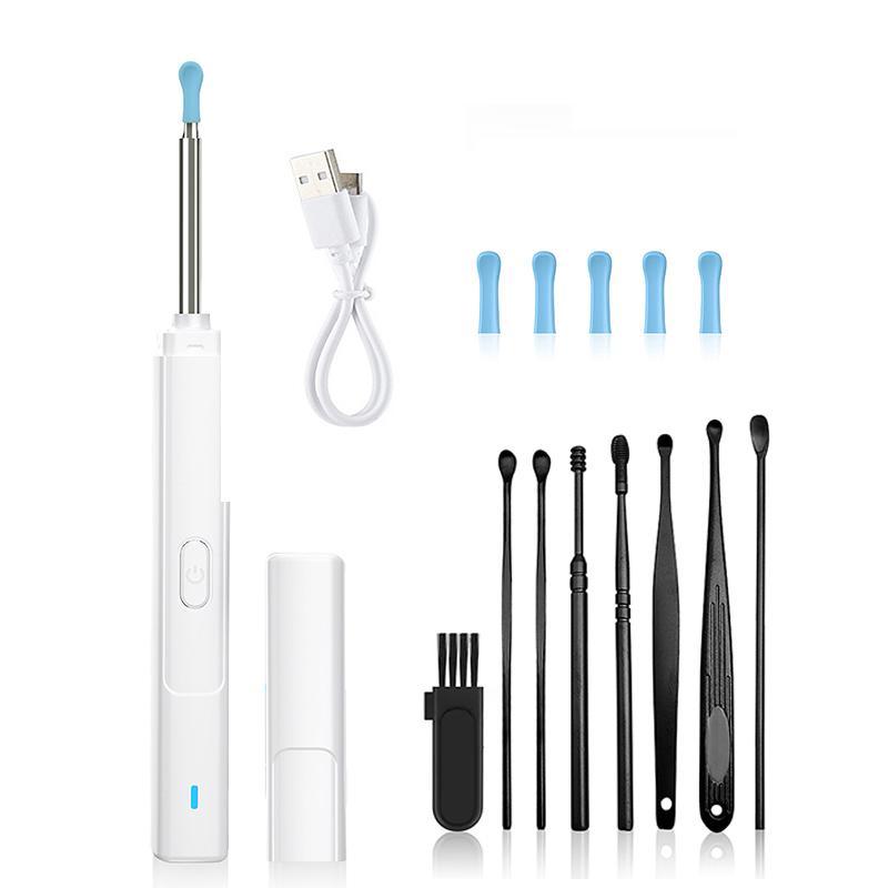 Intelligent Visual Ear Scoop, 1 Set Rechargeable Ear Wax Remover with LED Light & Camera, Ear Wax Removal Products for Home & Travel