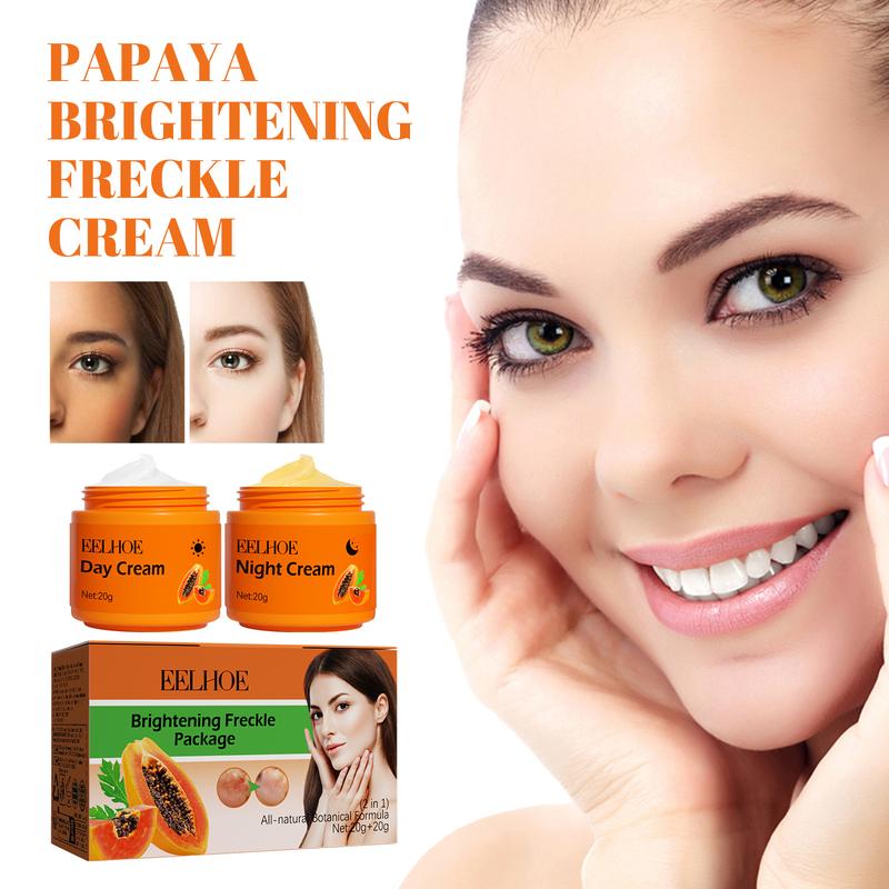 Papaya whitening freckle cream fade freckles dark spots brightening and moisturizing skin morning and night cream Facial Skincare