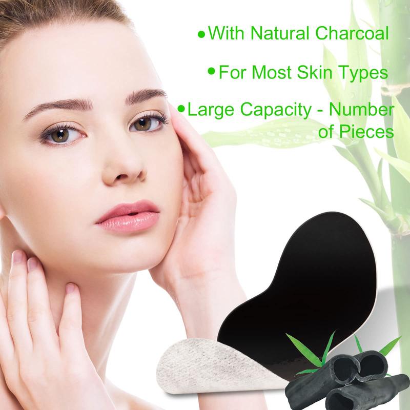 Charcoal Nose Pore Strips, Deep Cleansing Blackhead Nasal Patches, Bamboo Charcoal Oil Absorption Skin Care Nose Mask, Home Spa Facial Care Mask