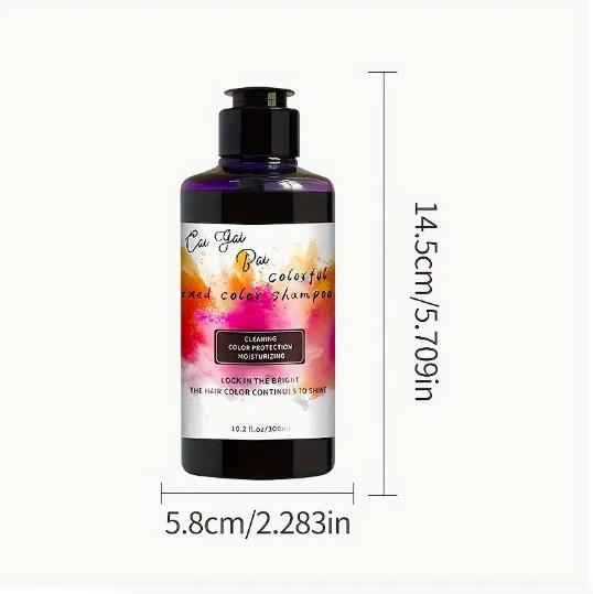 FVSHIP Color-Depositing Shampoo 10.144fl. oz, for birthday parties, music festivals, Halloween, Christmas DIY hair color, suitable for blonde, silver, and gray hair - Colors available: Red - Pink - Purple - Gray - Blue.