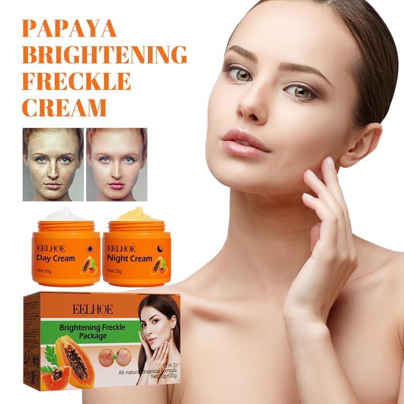 Papaya whitening freckle cream fade freckles dark spots brightening and moisturizing skin morning and night cream Facial Skincare