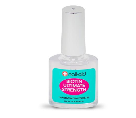 Nail-Aid Biotin Ultimate Strength - Nail Treatment & Strengthener - Clear, 0.55 Fl Oz (08873) Nail Care Nail Polish Peeling Nail Art