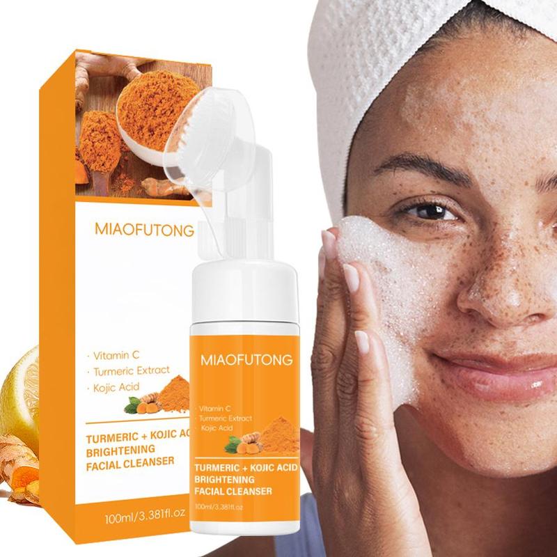 Turmeric Mousse Cleanser, 3 Counts set Deep Cleansing & Nourishing Skin & Foam Dense Facial Cleanser for Women & Men All Skin Types