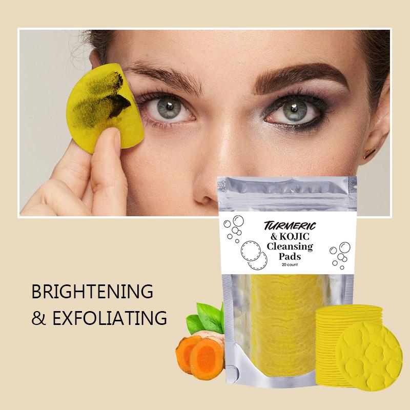 AMOCOCO Turmeric Cleansing Exfoliating Pads Facial Cleansing Skincare, cleansing, skin care, cleansing （40pcs） Turmeric Comfort Cleanser