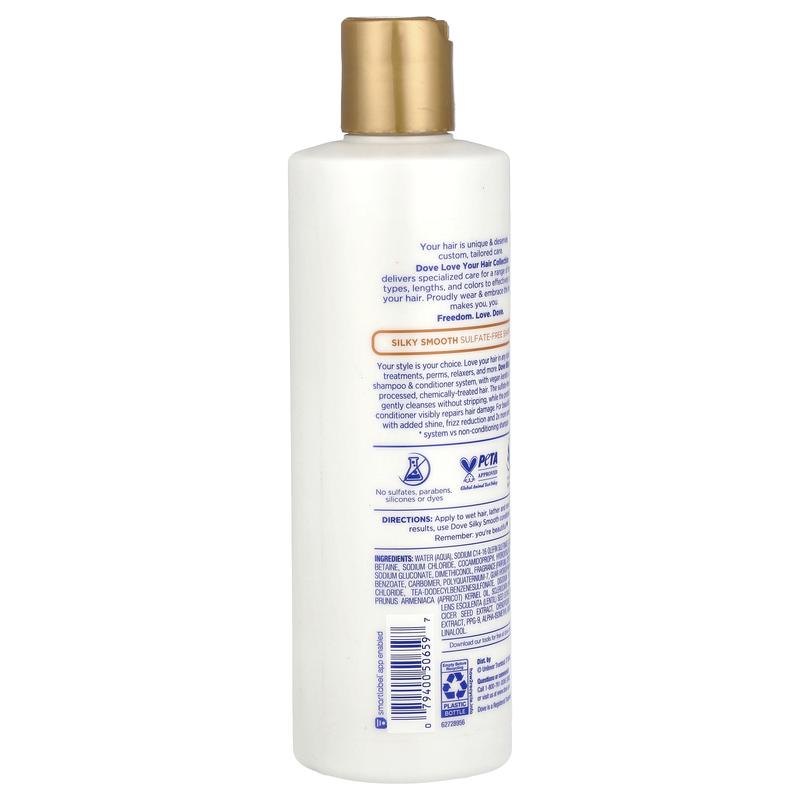 Dove Sulfate-Free Shampoo, Silky Smooth, 13.5 fl oz (400 ml)