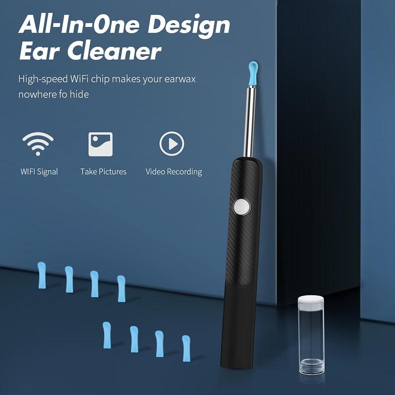 Smart Visual Ear Cleaning Kit with Light & Camera, 1 Set Wireless Ear Cleaner with Accessories, Earwax Removal Kit for Daily Use, Christmas Gift