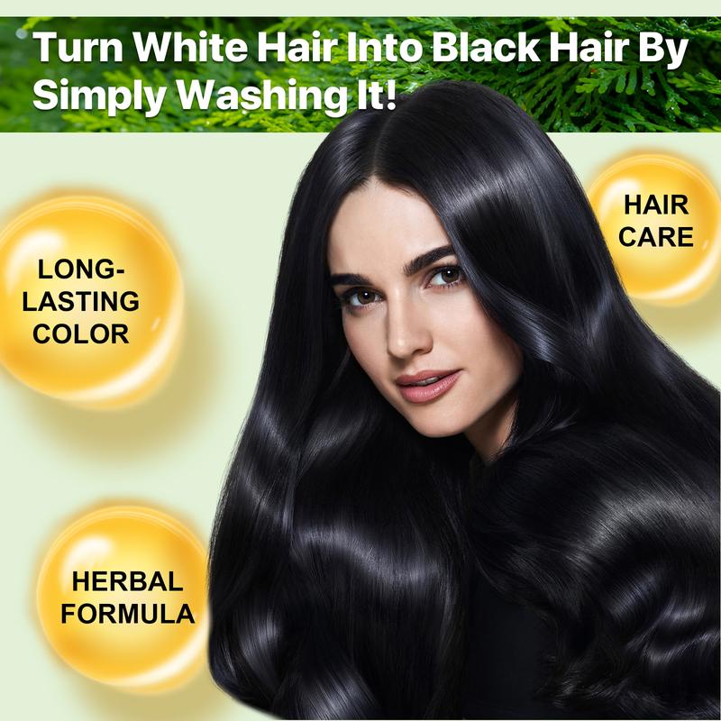 Live-Yecuce Herbal Ingredients Hair Color Shampoo for Gray Hair Coverage, long lasting - Black Or Coffee Hair Dye Shampoo 3 in 1 for Women Men Grey Hair (500ml)