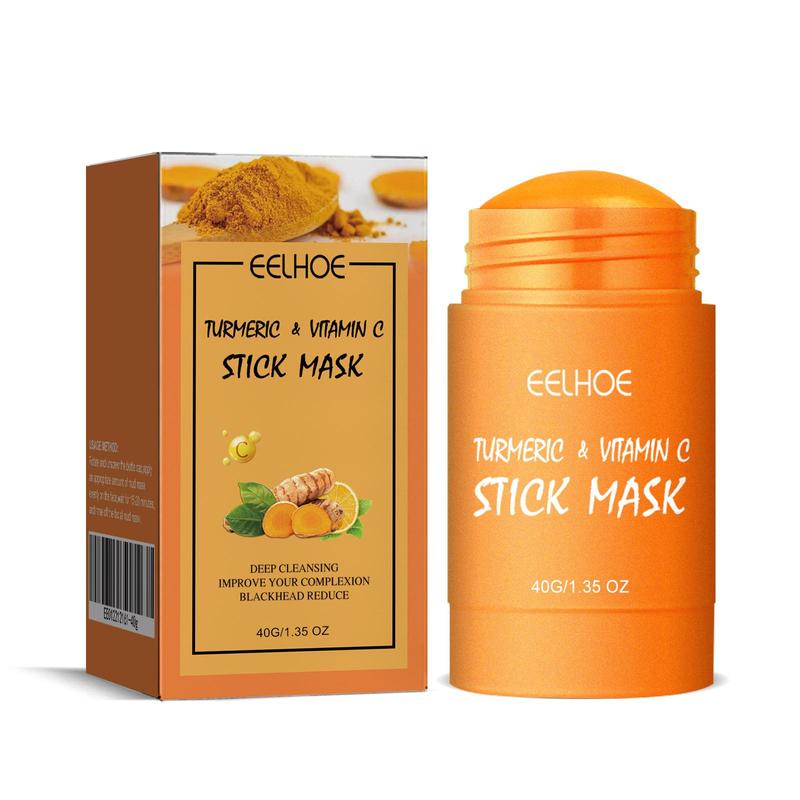 40g Turmeric & Vitamin C Mud Mask Stick, Deep Cleansing Face Mask Stick, Moisturizing Face Mask Stick for Women & Men