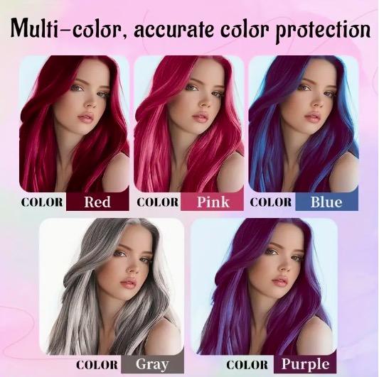 FVSHIP Color-Depositing Shampoo 10.144fl. oz, for birthday parties, music festivals, Halloween, Christmas DIY hair color, suitable for blonde, silver, and gray hair - Colors available: Red - Pink - Purple - Gray - Blue.