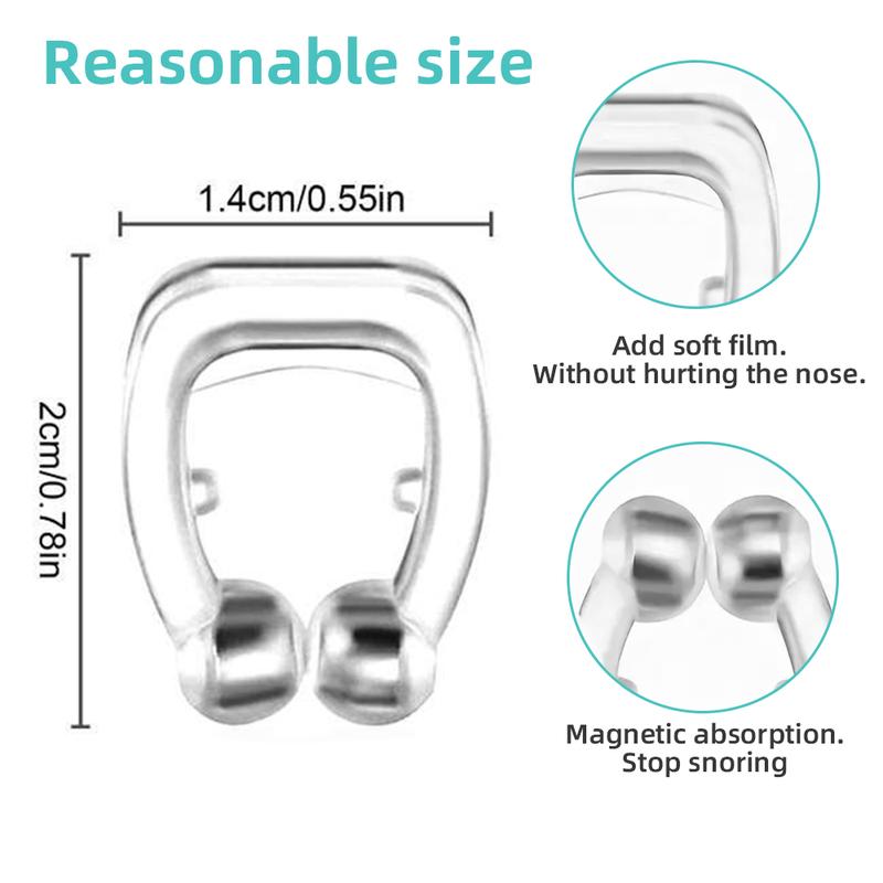 10 Packs Silicone Magnetic Anti Snoring Devices, Effective Stop Snoring Aid for Men Women, Nose Clip for Sleep Snooze Solution