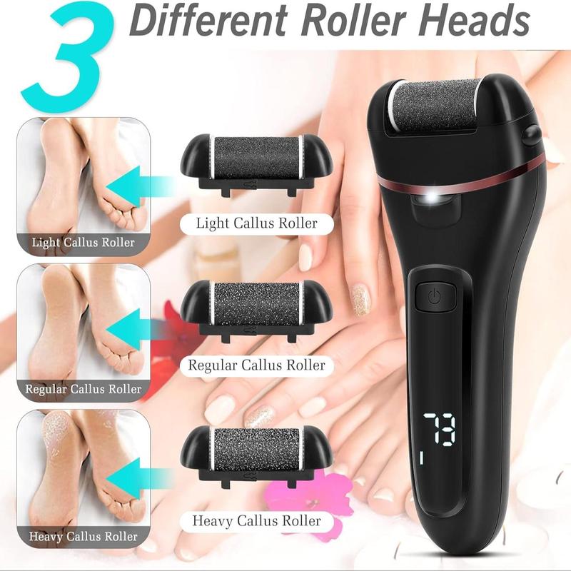 Electric Foot File, 1 Set Professional Foot Care Tool, Foot Dead Skin Remover, Callus Remover, Pedicure Tool for Home & Salon Use