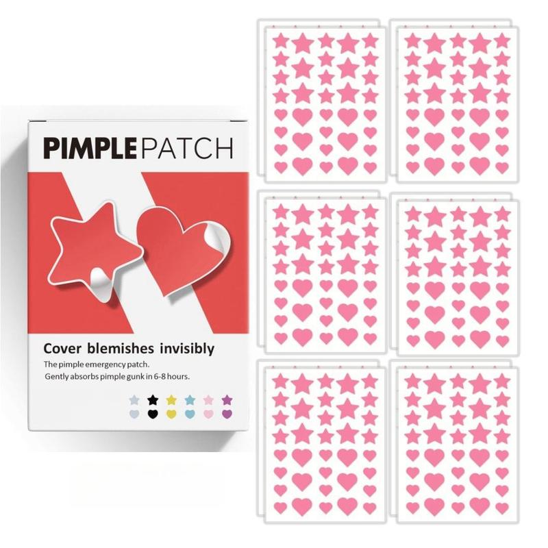 Heart & Star Shaped Acne Patches, 432pcs set Hydrocolloid Acne Patches, Acne Absorption Cover for All Skin Types, Waterproof Acne Patches for Men and Women