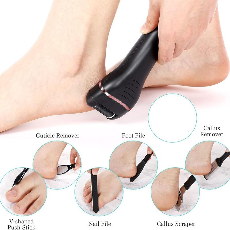 Electric Foot File, 1 Set Professional Foot Care Tool, Foot Dead Skin Remover, Callus Remover, Pedicure Tool for Home & Salon Use