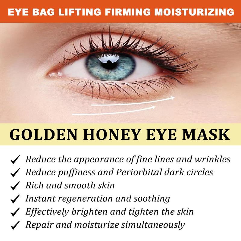 24k Gold Moisturizing Eye Mask, 60pcs set Tightening and Lifting Eye Patches, Hydrating Brightening & Firming Eye Sticker, Beauty & Personal Eye Care Product, Skincare Products Skincare Set, Fall Gift