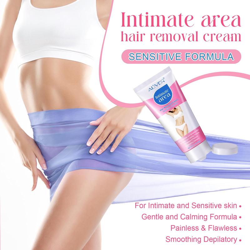 Hair Removal Cream Set, Including 2 Counts Hair Removal Cream and 2 Counts Scraper, Gentle Formula Painless Hair Removal Cream, Suitable for Underarm, Leg, Private Parts