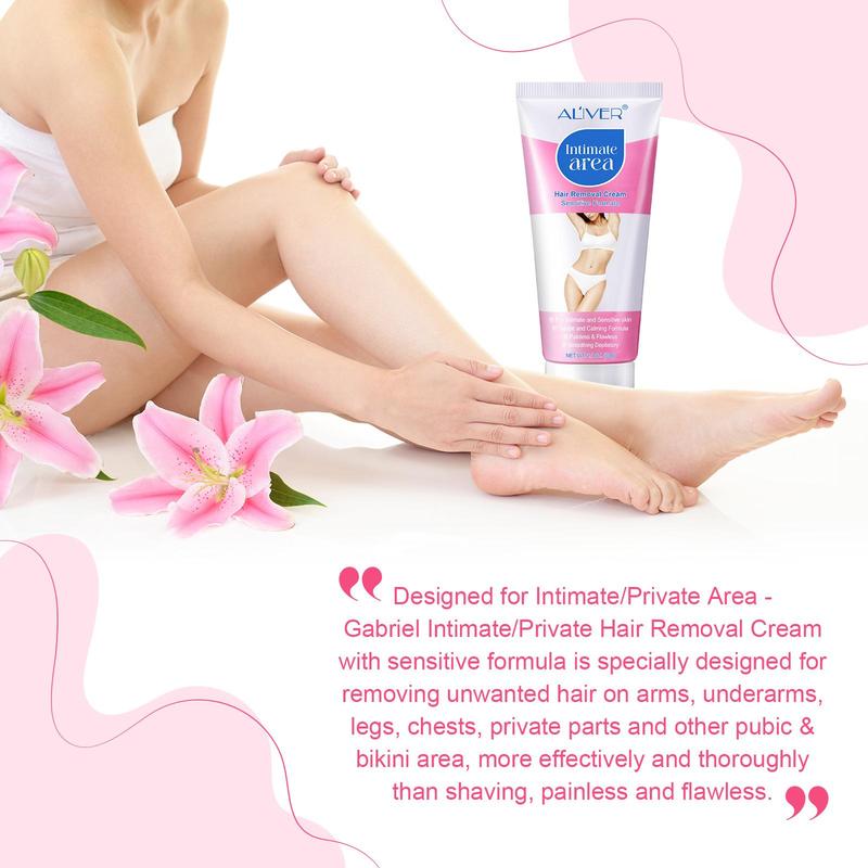 Hair Removal Cream Set, Including 2 Counts Hair Removal Cream and 2 Counts Scraper, Gentle Formula Painless Hair Removal Cream, Suitable for Underarm, Leg, Private Parts