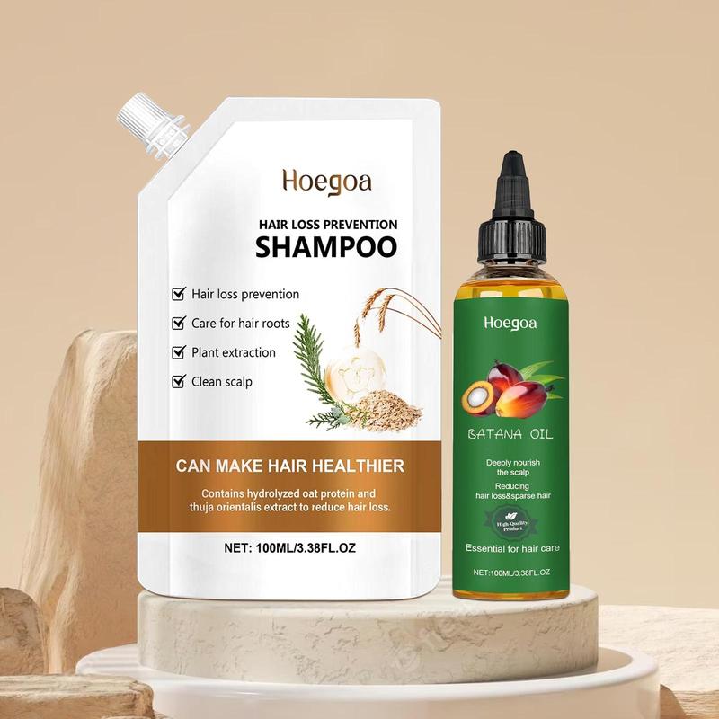 Hair Shampoo & Hair Care Oil, Nourishing Hair Care Shampoo for Dry & Damaged Hair, Moisturizing Hair Care Product for Men & Women