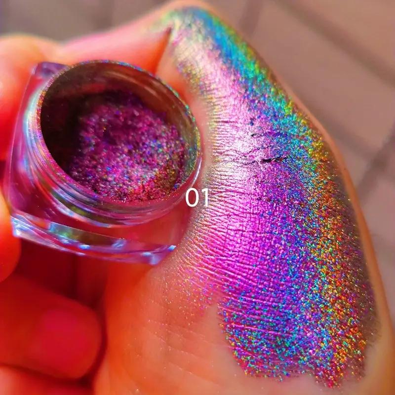 Holographic  Pigment  Powder Chameleon Sparkle Pearly Glitter  Iridescent Color Bright Color Gradient  - 0.2g For Music Festival