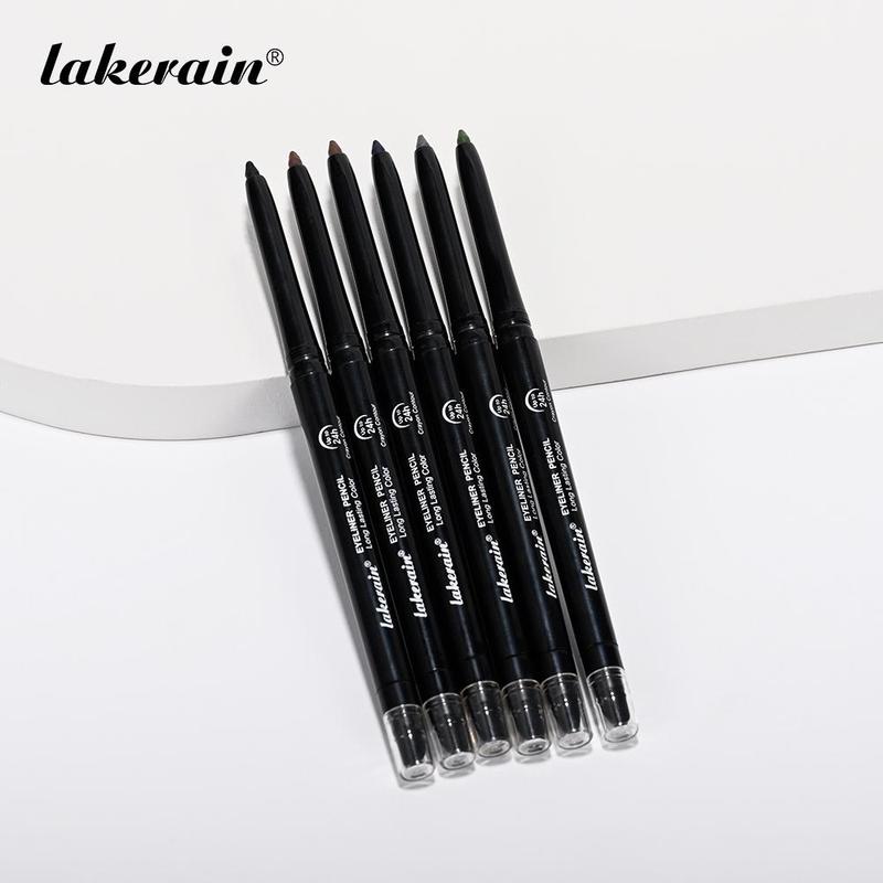 Longlasting Eyeliner, 6 Counts Waterproof Smudge-proof Eyeliner with Sharpener, Easy To Apply for Eye Makeup, Professional Daily Makeup Accessories