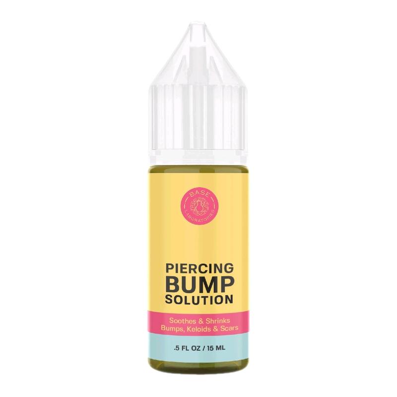 Base Labs Piercing Bump & Keloid Bump Removal Solution | Soothing Piercing Aftercare | Piercing Bump Keloid Scar Removal | Ear & Nose Piercing Cleaner for Keloid Bumps | Piercing Aftercare Oil | 15ml