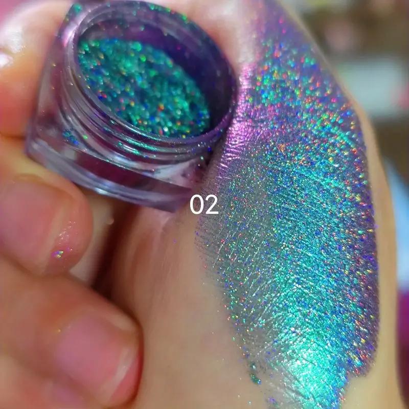 Holographic  Pigment  Powder Chameleon Sparkle Pearly Glitter  Iridescent Color Bright Color Gradient  - 0.2g For Music Festival