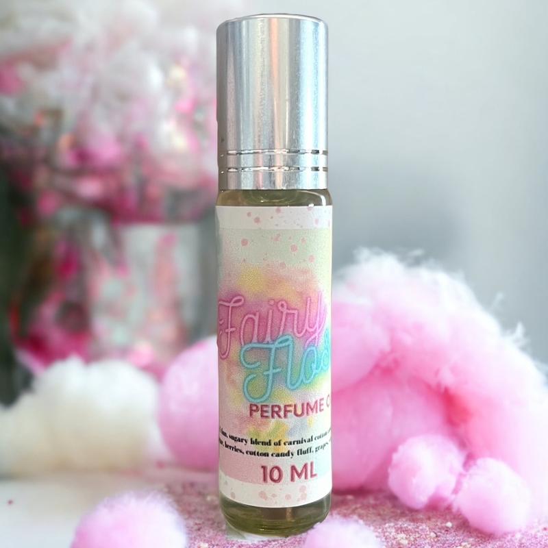 Fairy Floss Body Oil Roll-On, Cotton Candy & Spun Sugar Scented, Chemical Free & Vegan Friendly