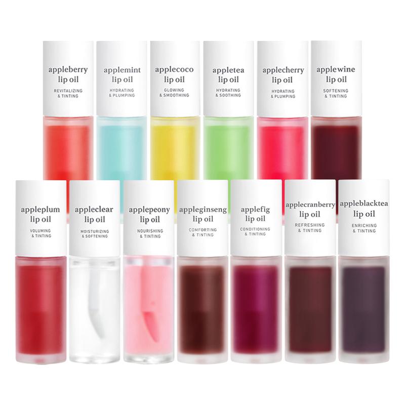 Nooni Korean Apple Lip Oil + Lip Stain | Tinting and Long Lasting, Moisturizing Lip Care (13 options) Hydrate Lipgloss Lipstick Makeup