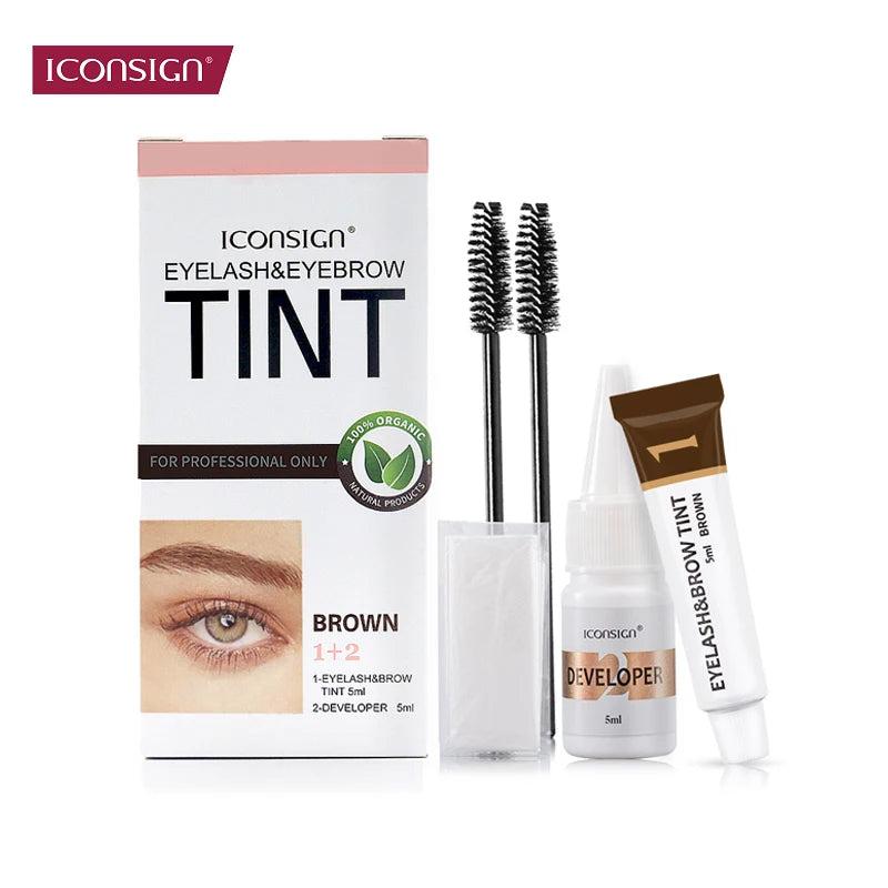 ICONSIGN Eyelash Eyebrow Dye Tint Kit Brow Enhancer Mascara Lift Tinting Tattoo Eyes Makeup Tools Cream Cosmetic