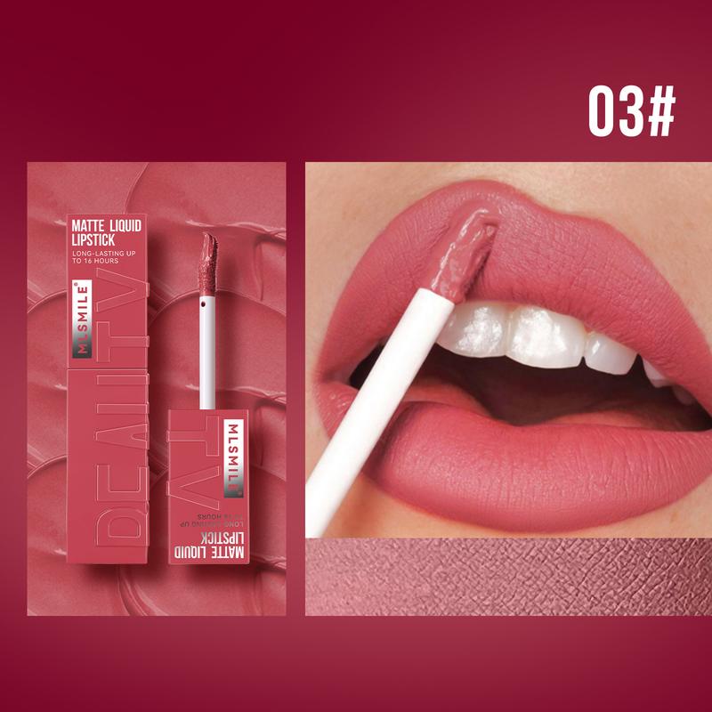 GIFT| Long Lasting Waterproof MATTE LIQUID LONG LASTING UP TO 16 HOURS Lipstick Color Gloss Cosmetic Flawless Lipgloss Makeup Glossy Lip Care