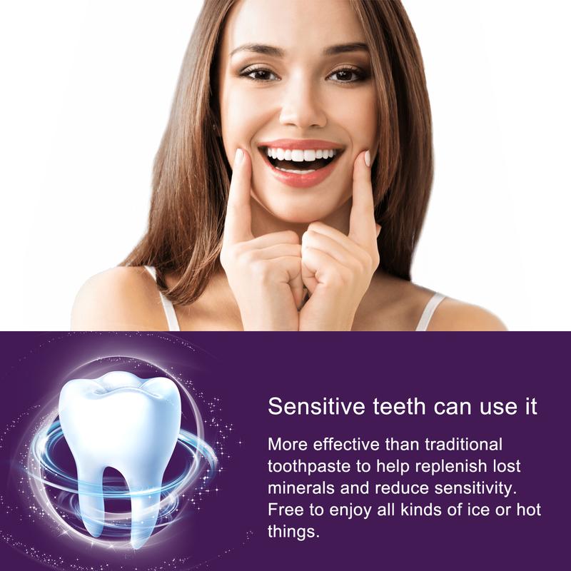 EELHOE v34 Purple Toothpaste for Beautiful Teeth, Removing Stains and Preventing Pigmentation Deposition, Cleaning Yellow Teeth, Whitening and Brightening