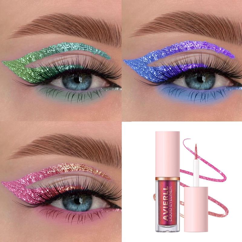 Long-lasting Waterproof Liquid Eyeshadow, 8pcs set Colorful Shimmering Glitter Liquid Eyeshadow, Easy To Apply, Eye Makeup Gift Set