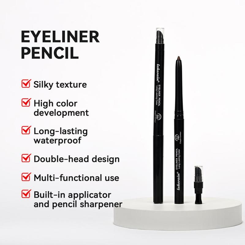 Longlasting Eyeliner, 6 Counts Waterproof Smudge-proof Eyeliner with Sharpener, Easy To Apply for Eye Makeup, Professional Daily Makeup Accessories