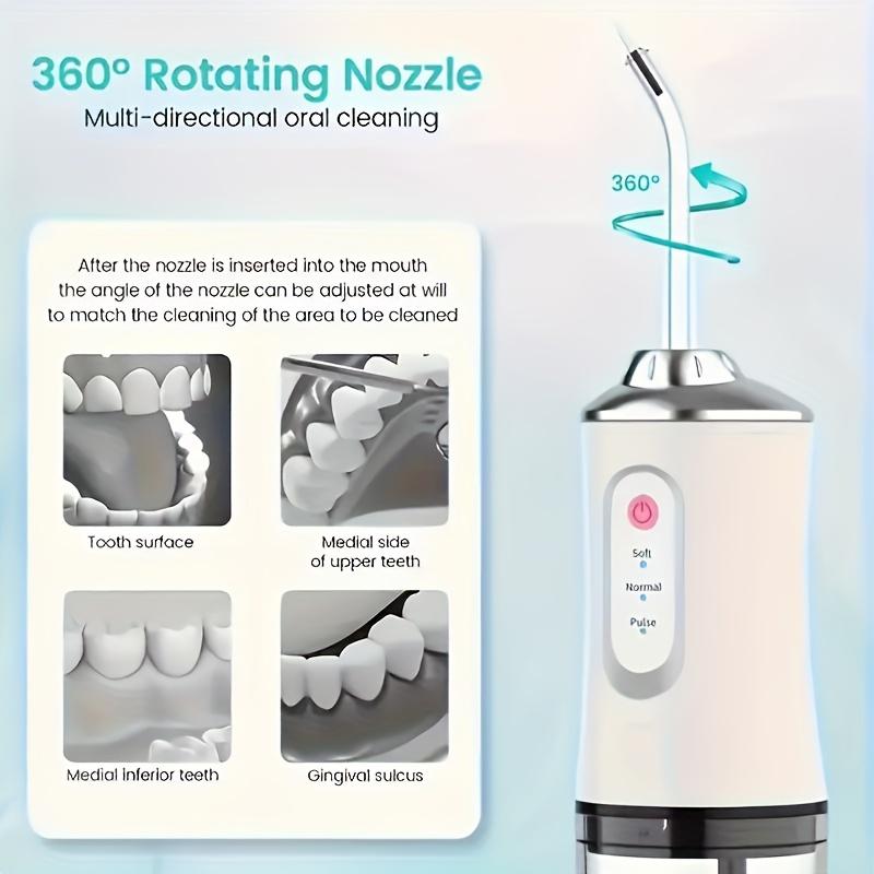 Portable Teeth Cleaner, Efficient Water Flosser, USB Rechargeable, 230ML Large Capacity, Ideal for Travel and Home Use, Perfect as a Gift