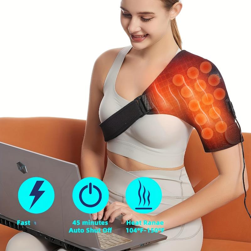 Adjustable Shoulder Pad, Back Support Belt, Electric Heated Shoulder Protector Comfort