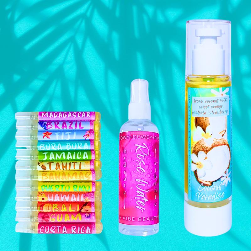 Paradise Glow Body Care Oil Gift Trio Collection