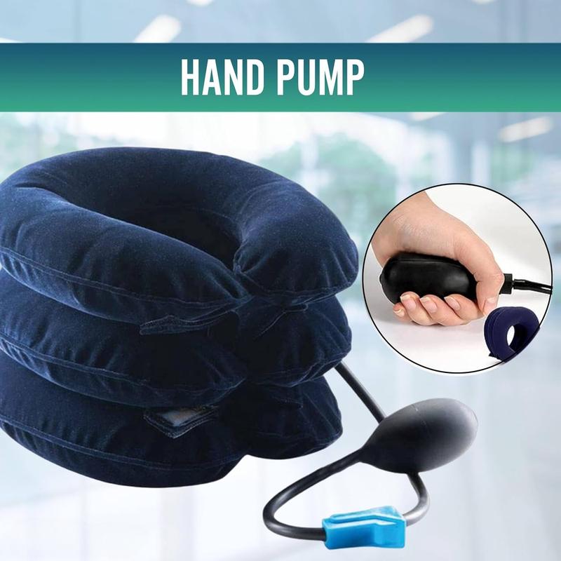 Inflatable Cervical Traction Cushion Device Neck Pain Relief at Home - Cervical Neck Traction Pillow - Neck Decompression Pillow Inflatable Cervical Collar Neck Pinched Nerve Relief