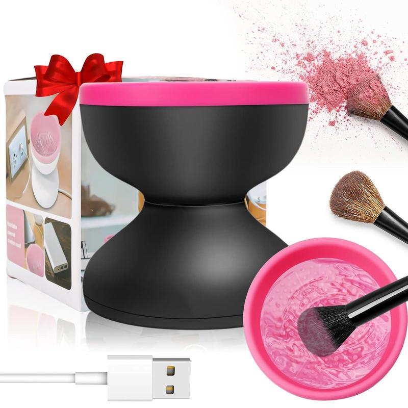 USB Powered Electric Makeup Brush Cleaner, Portable Rechargeable Molded Brush Cleaning Machine, Makeup Brush Cleaning Tool, Summer Gift