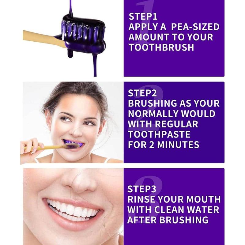 AN Purple Toothpaste Brightening,  Toothpaste for Adults, Color Correcting Toothpaste for Tooth Stain Removal