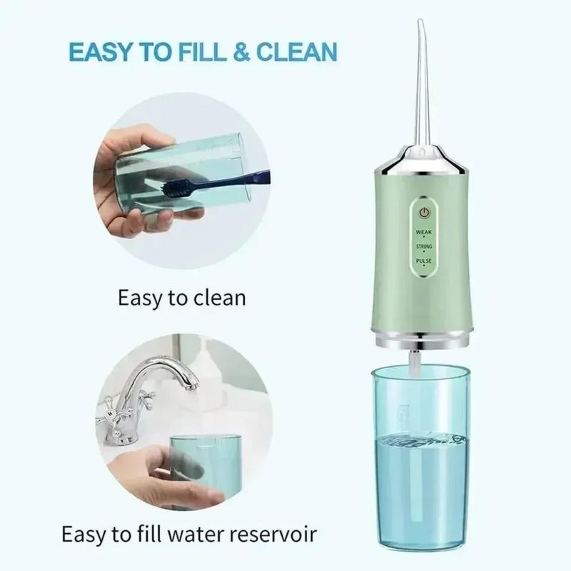 Portable Teeth Cleaner, Efficient Water Flosser, USB Rechargeable, 230ML Large Capacity, Ideal for Travel and Home Use, Perfect as a Gift