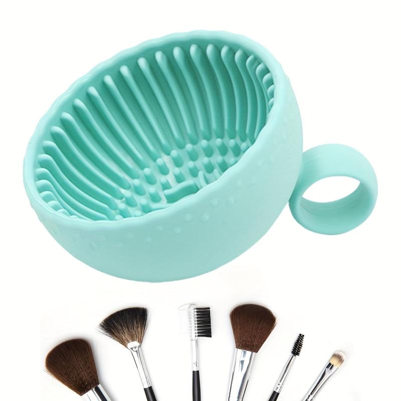 Silicone Makeup Brush Cleaning Bowl, 1 Count Makeup Brush Drying Holder, Makeup Brush Cleaning Tool, Cosmetic Brush Cleaning Bowl, Christmas Gift