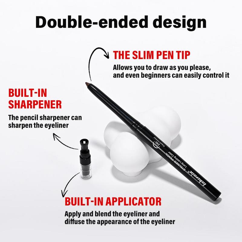 Longlasting Eyeliner, 6 Counts Waterproof Smudge-proof Eyeliner with Sharpener, Easy To Apply for Eye Makeup, Professional Daily Makeup Accessories