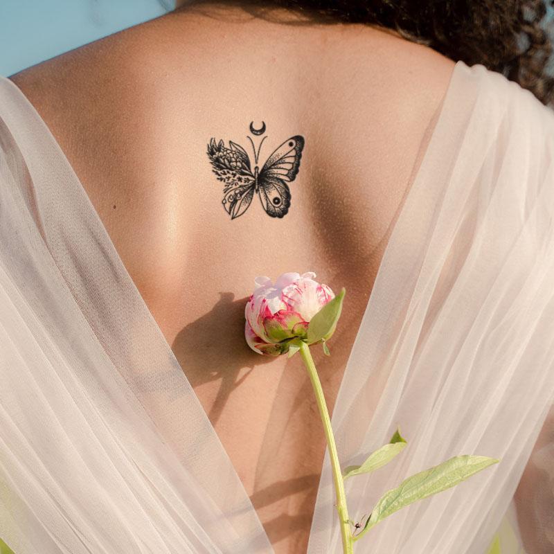 Butterfly Pattern Temporary Tattoo Sticker, 5 Counts set Waterproof Body Art Sticker for Women & Girls