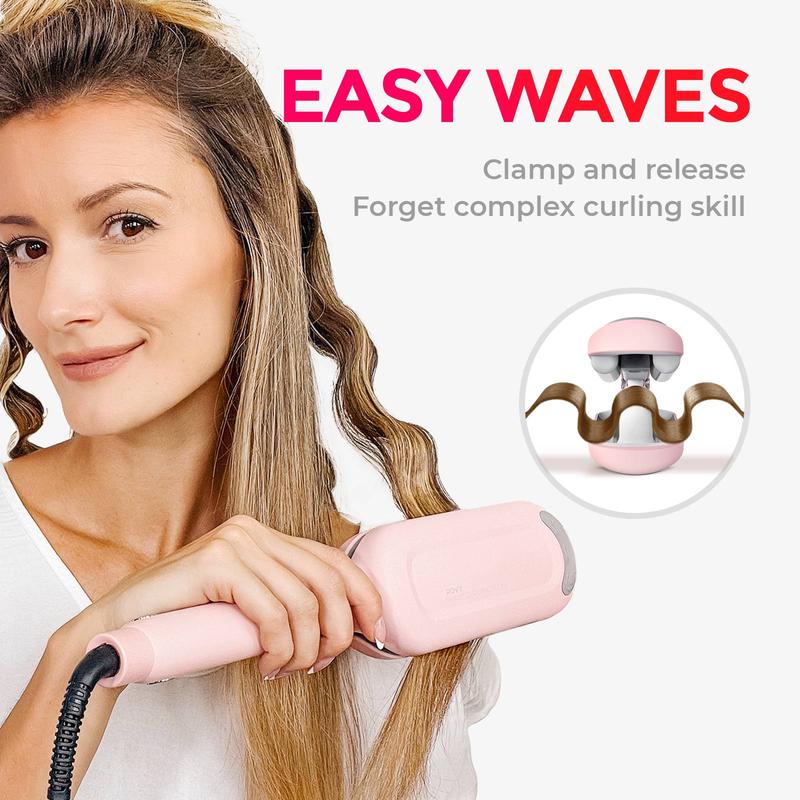 TYMO Ring Plus Ionic Hair Straightener Brush & TYMO CurlPro & ROVY & Detangling Brush & Hair Oil - Compacted Wave Curling Iron for Easy Comfort Styling hair