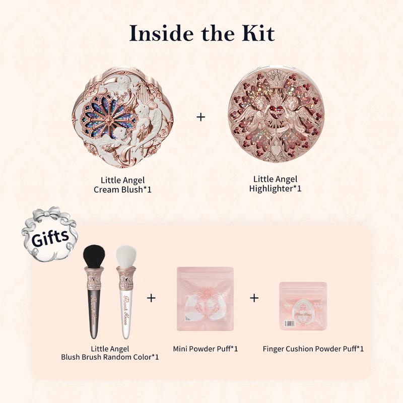 Flower Knows Blossom Glow Kit - Blush & Little Angel Embossed Highlighter