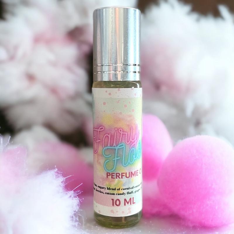 Fairy Floss Body Oil Roll-On, Cotton Candy & Spun Sugar Scented, Chemical Free & Vegan Friendly