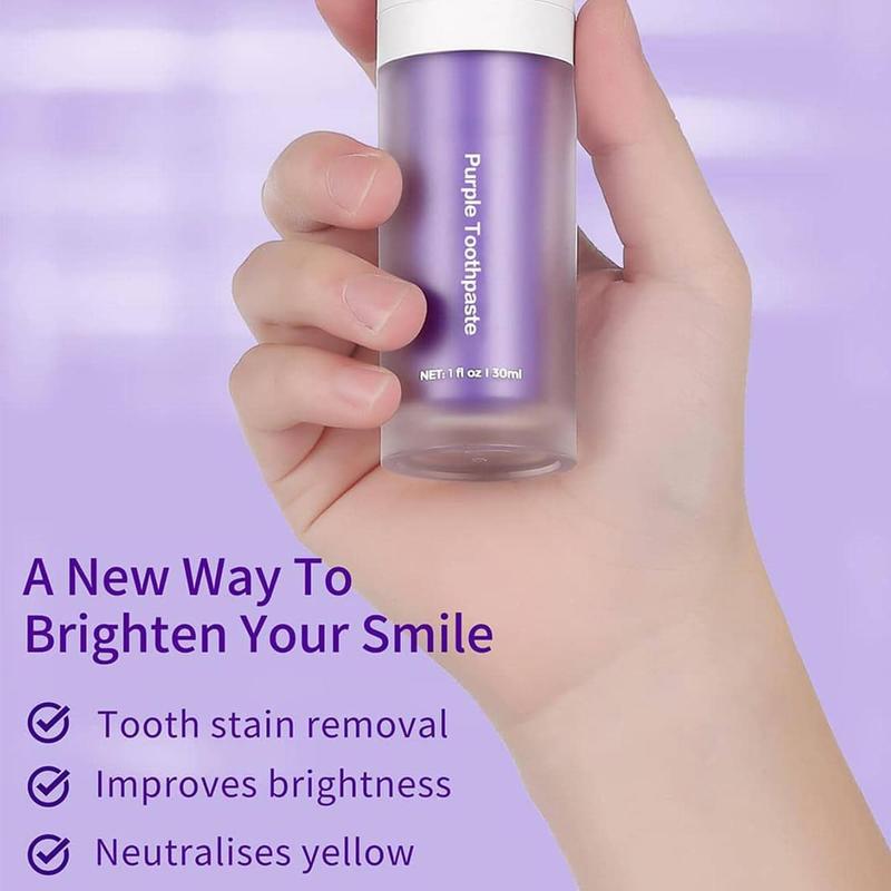 AN Purple Toothpaste Brightening,  Toothpaste for Adults, Color Correcting Toothpaste for Tooth Stain Removal